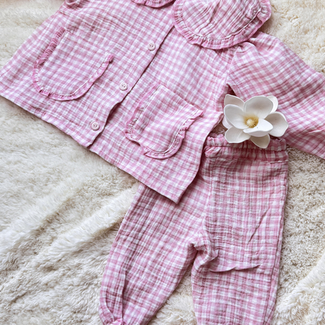 Kareli pijama takımı 1 yaş