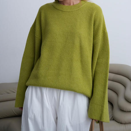 Triko örme kazak fıstık yeşili 
