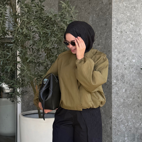Kruvaze bomber ceket ( olive green) 