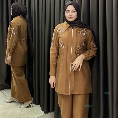 Nakış işlemeli tencel takım 