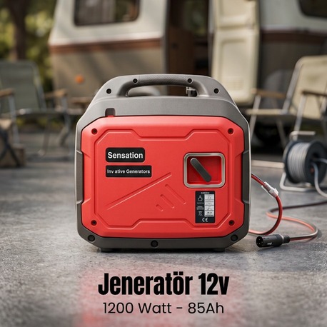 Sensation 12V 1200W 85A 4 Zamanlı Sessiz Benzinli Karavan & Tekne Jeneratörü 