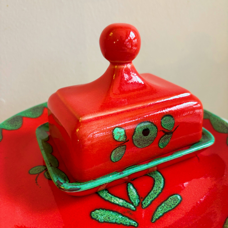 70’s German Tomato Red Butter Box