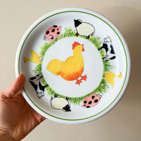 German Farm Animals Wall Plate