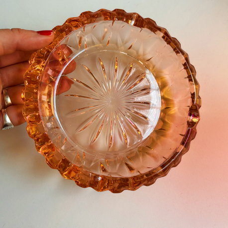 80’s French Rose Pink Ashtray