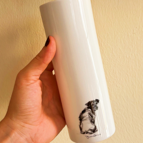Terrier Porcelain Vase
