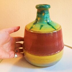 Handmade Color Blocked Vase 