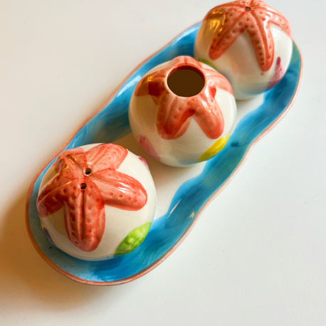 90’s Sea Star Salt Pepper Shakers