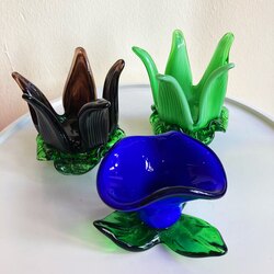 Murano Glass Flower Candleholder