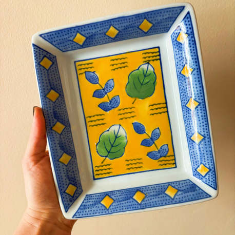 90’s Hand Painted Ceramic Catchall