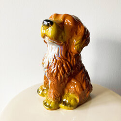Doggo Vintage Ceramic Sculpture + Penny Bank 