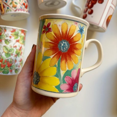 80’s Floral Mugs from England