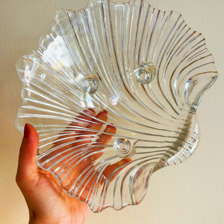 80’s German Crystal Seashell Bowl