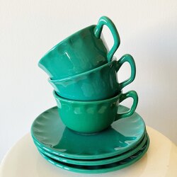 80’s Petrol Green Eczacibasi Teacups