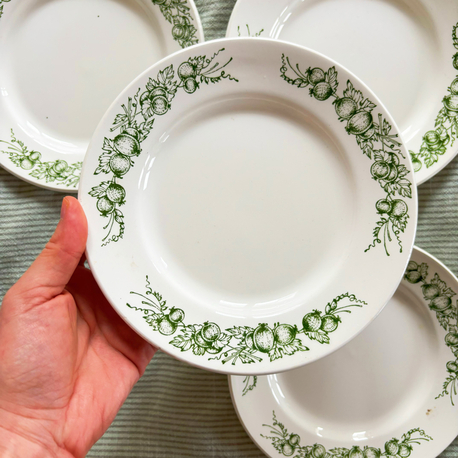 70’s Green Fruits Rustic Plates