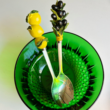 Lemon & Olive Salad Servers
