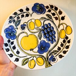 1969 Finnish Hand Painted Wall Plate by Arabia