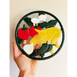 70’s French Cast Iron Vegetable Trivet