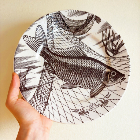 70’s English Ironstone Fish Wall Plate