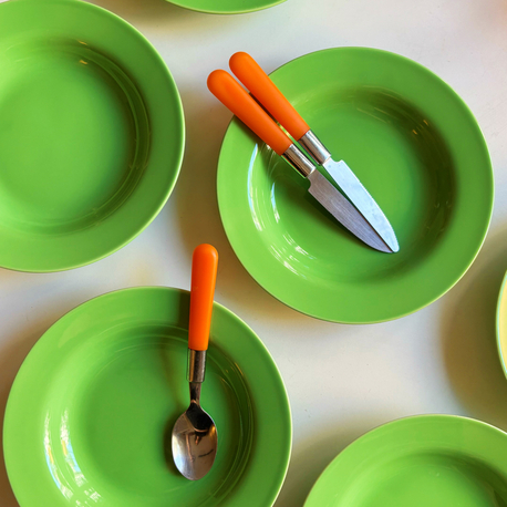 Pistacho Green Deadstock Deep Plates 
