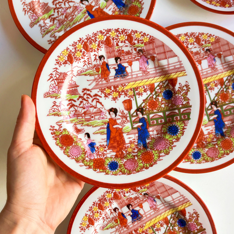 70’s Japanese Porcelain Plates 
