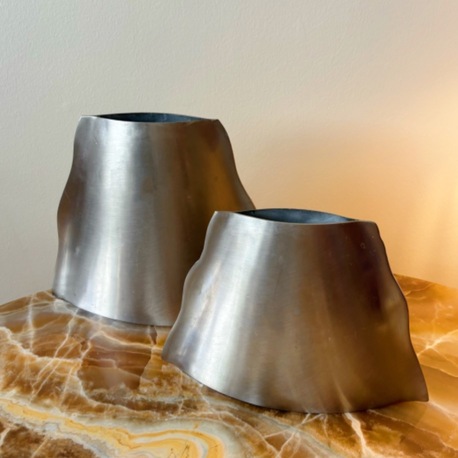 Stainless Steel Curvy Vases