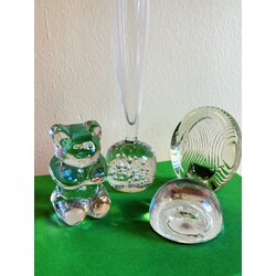 Hand Blown Bubble Glass Bud Vase