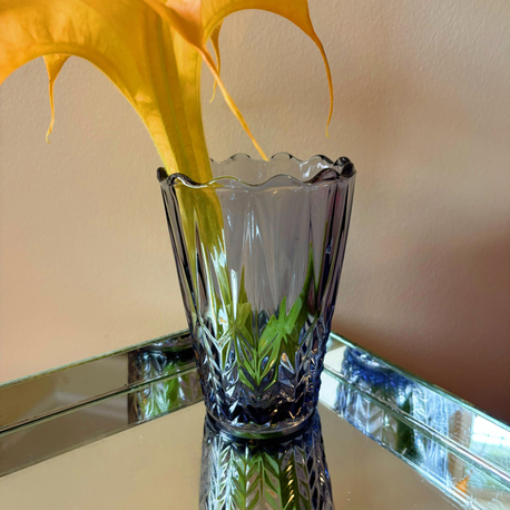 80’s French Purple Glass Vase