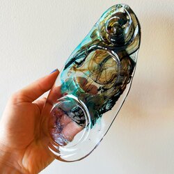Handmade Art-Glass Candleholders