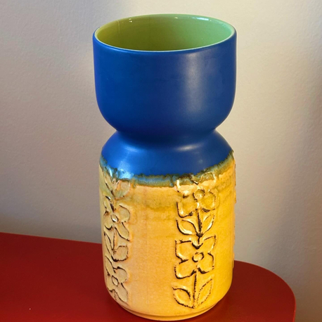 70’s Handmade Eczacibasi Ceramic Vase 