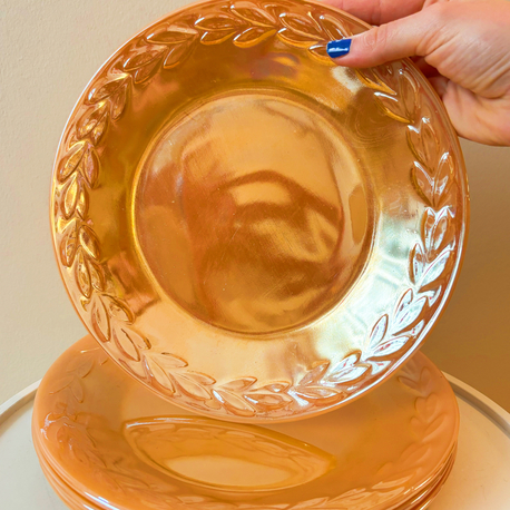 70’s American Iridescent Opaline Plates