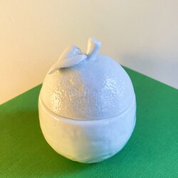 White Tangerine Porcelain Box 