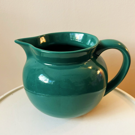 90’s Petrol Green Chunky Ceramic Jug