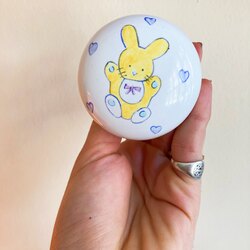 Little Bunny! Ceramic + Brass Wall Hook  
