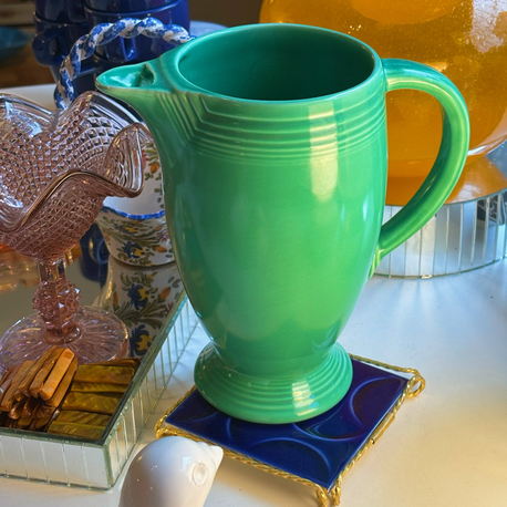60’s American Fiesta Pottery Green Jug