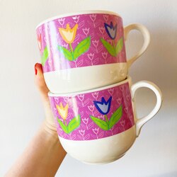 Ceramic Large Tulip Mugs