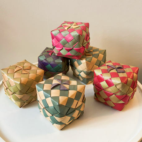 Handmade Cambodian Bamboo Boxes 