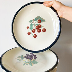 Cherries & Plums Ceramic Plates