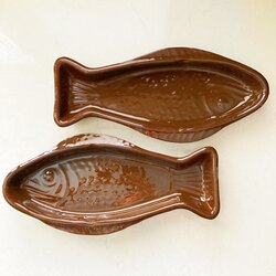 70’s Fish Handmade Ceramic Oven Plates