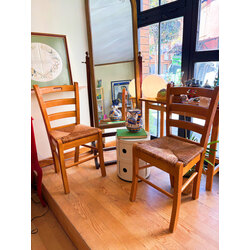 French Rattan + Wooden Chairs 