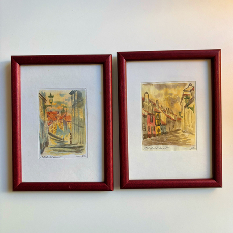 Prague 2005 Original Watercolor Artwork 