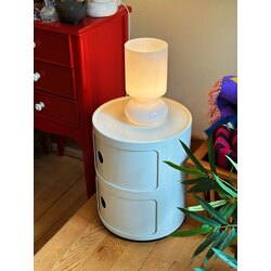 White Opaline Glass Mushroom Lamp by IKEA