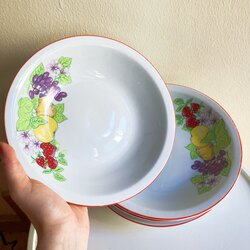 Fruity and Floral Porcelain Plates