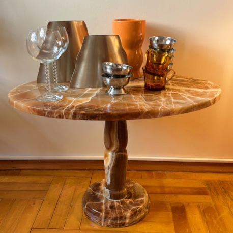 1960's Midcentury Marble Side Table 