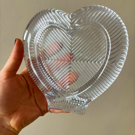 German Crystal Heart Shaped Photo Frame