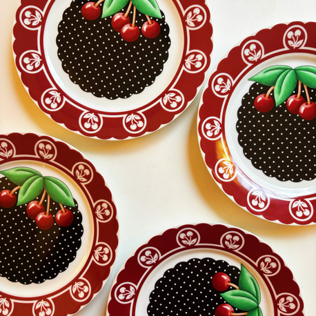 2001 Mary Engelbreit Porcelain Cherry Plates 