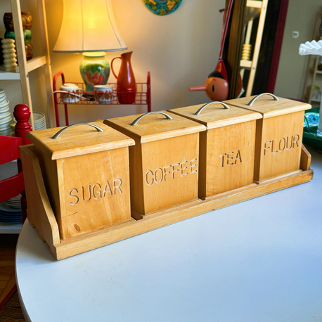Vintage Wooden Container Rack