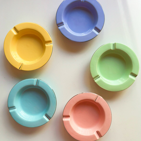 90’s Deadstock Pastel Porcelain Ashtrays