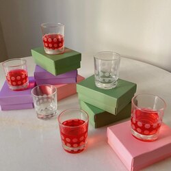 Vintage Polka-Dotted Shot Glasses