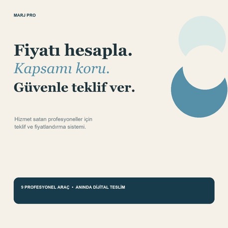 MARJ PRO — Teklif ve Fiyatlandırma Sistemi