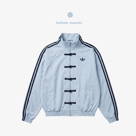 ADDS Chinese Vintage Oversize Bebek Mavisi Kadife Ceket